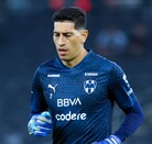 Esteban Andrada previo a un partido de Rayados en su primer etapa.