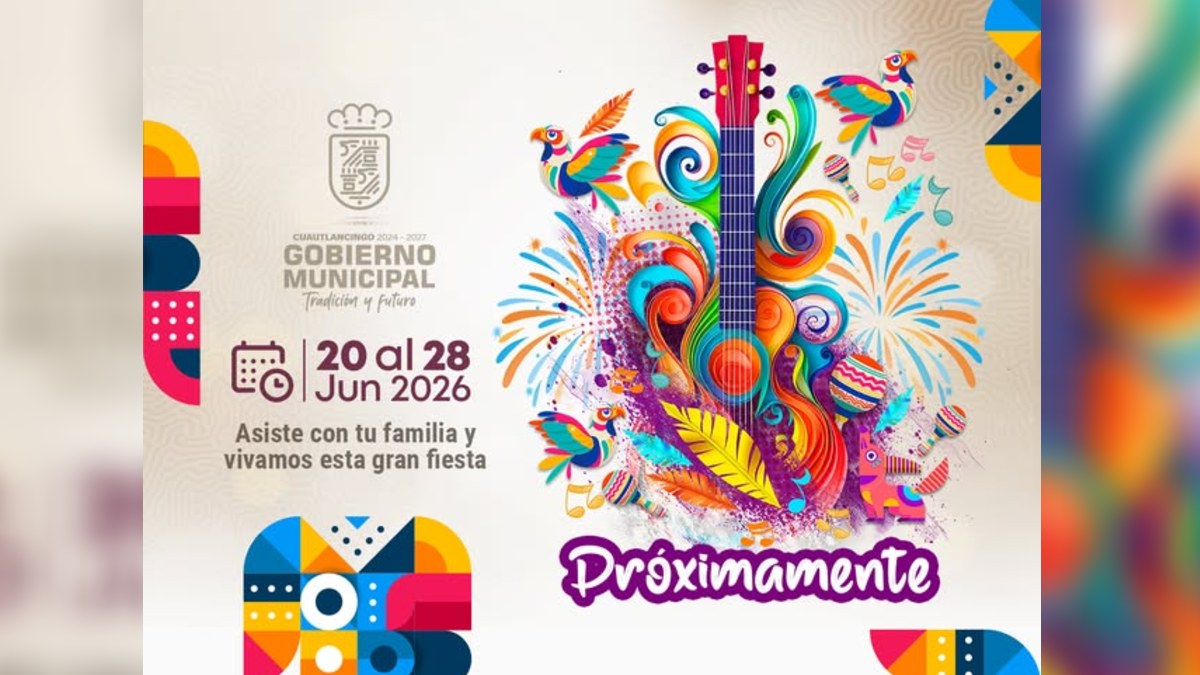 Infografía sobre las fechas y demás datos de la Feria de Cuautlancingo 2026