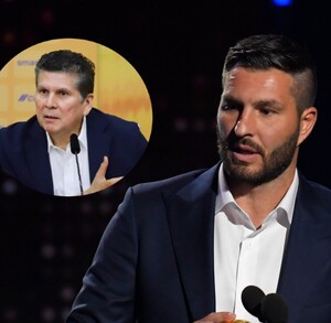 André-Pierre Gignac en la ceremonia del Balón de Oro de la Liga MX.