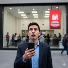 Imagen que capta a un usuario de telefonía en México.