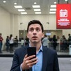 Imagen que capta a un usuario de telefonía en México.