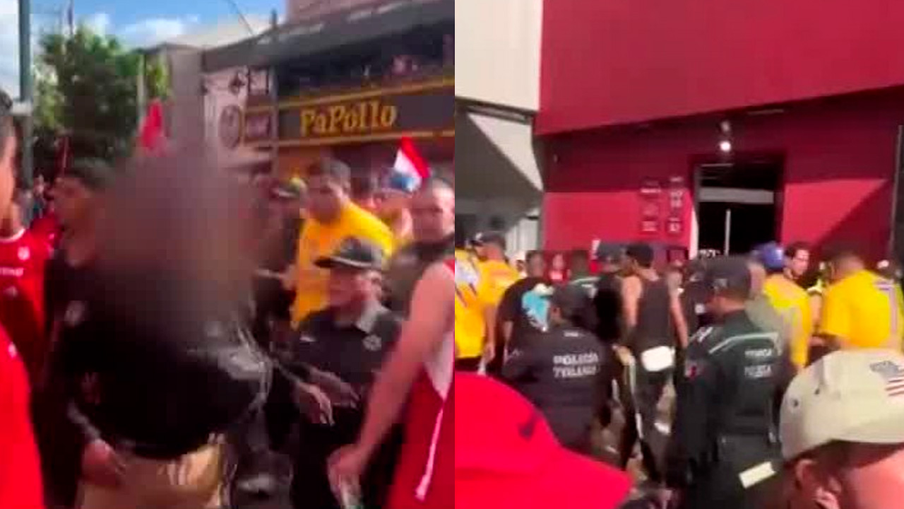 Un video viral mostró a un policía presuntamente agrediendo a un aficionado de Toluca al exterior del Estadio Nemesio Diez.