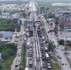 Tráfico en avenida Miguel Alemán.