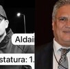 A la derecha una foto en blanco y negro del joven  Aldair Ponce Arias y a la izquierda una foto de su padrino, el empresario joyero Jaime Arias García