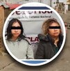 Aspecto de una vivienda modesta y los rostros de dos mujeres detenidas en Puebla.