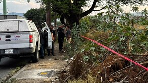 Zona donde fue localizado un cadaver en estado de descomposición en el Cerro del Tesoro Tlaquepaque