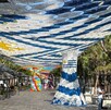 Andador 20 de noviembre en Zapopan decorado de Tejidos coloridos del Mundial 2026