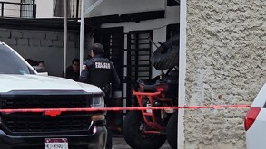 Cinta de precaución y elementos de policía de Zapopan