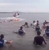 Pescadores y elementos de la Marina realizan rescate de un cetáceo en playa de Nayarit