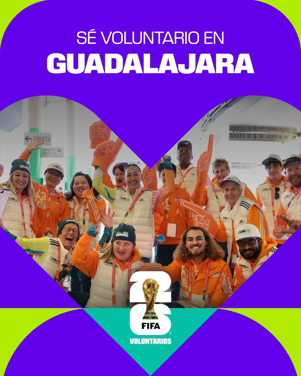 El llamado con el inicio la convocatoria para convertirse en voluntario para el Mundial 2026 en Guadalajara.