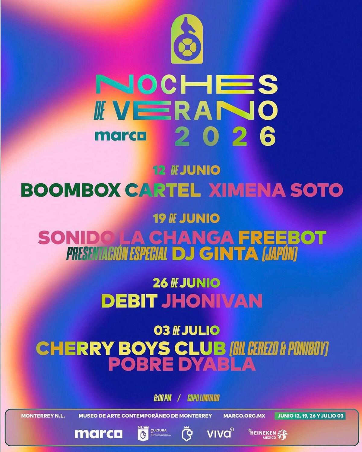 Lineup de las Noches de Verano