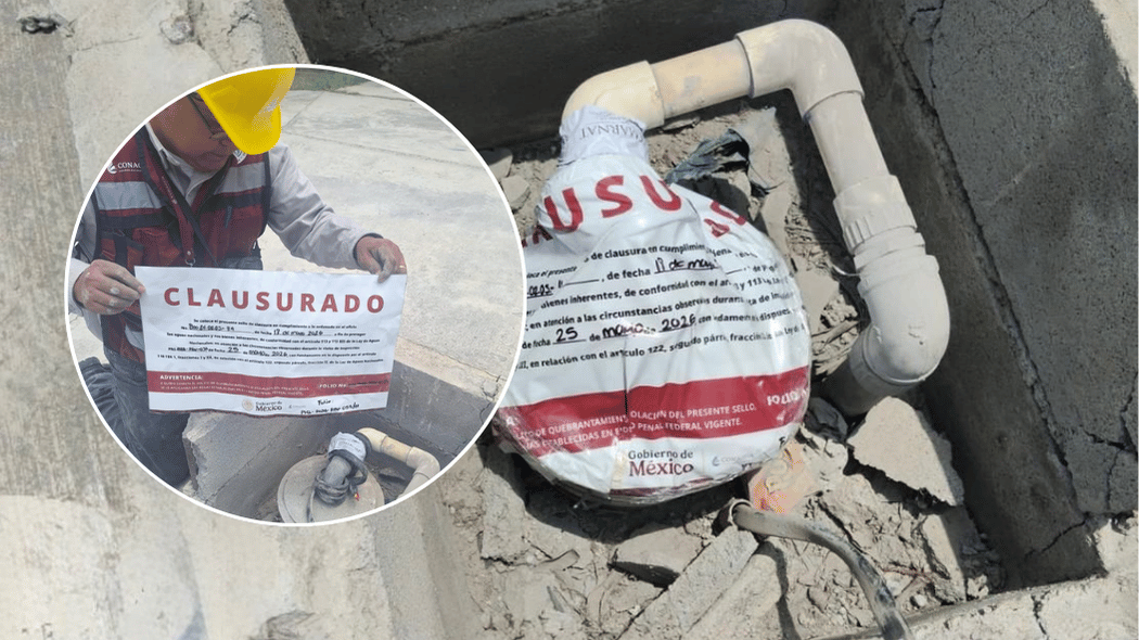 CONAGUA clausuro un pozo clandestino que se utilizaba con fines de alimentar una empresa industrial en Santa Catarina