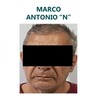 Ficha de vinculación a proceso de la Fiscalía de Jalisco con la foto de Marco Antonio 'N' con los ojos censurados por un recuadro negro