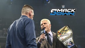 Gunther y Cody Rhodes en un segmento de WWE SmackDown.