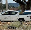 Camioneta blanca de la FGED en Durango