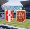 escudos de la selección de españa y perú en el estadio cuauhtémoc