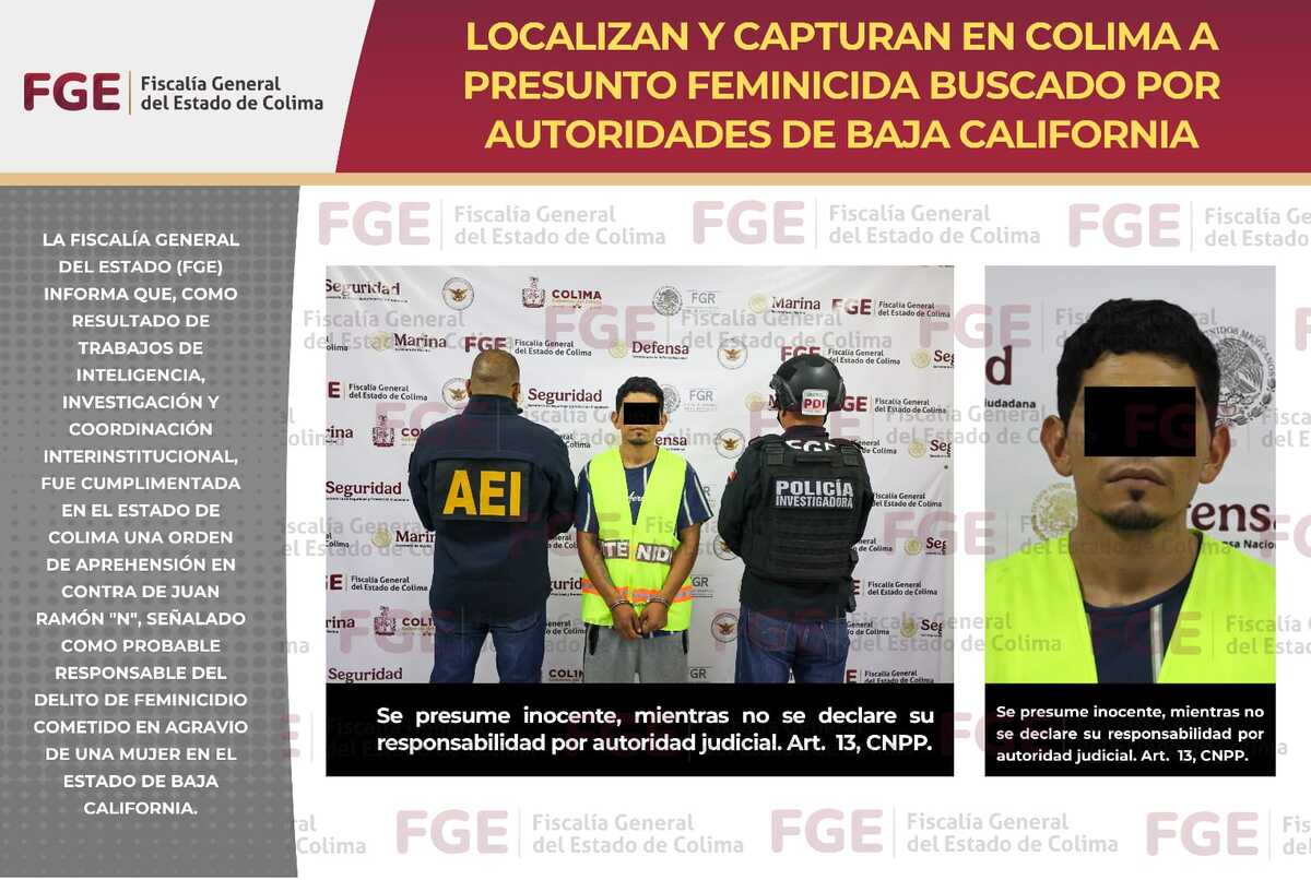 Un hombre investigado por el feminicidio de su expareja en Tijuana fue localizado y detenido en Colima gracias a un operativo interinstitucional. Lee más.