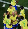 Neymar festejando en Qatar 2022, su último gol con la Selección de Brasil en una Copa del Mundo.