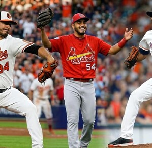 jugadores de béisbol  Barreda, Guduán y Mejía para la LMB.