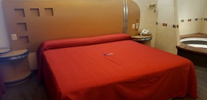Habitación del Motel Miño de Puebla.