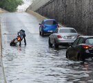 Inundación en retorno de Periférico y Mariano Otero