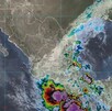 Mapa climatológico de México con señalamientos de la formación y trayectoria de la tormenta tropical Boris en costas del Pacífico