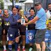 Ex jugadores de Tigres y Rayados estuvieron presentes en la Final del 'Mundialito de Barrios' en Monterrey.
