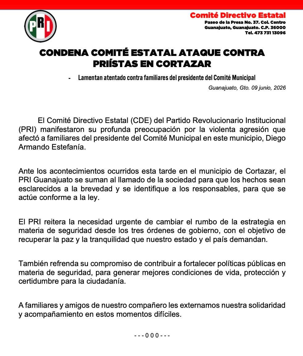 Diego Estefanía denunció un ataque armado al trasladarse en camioneta con su familia, por medio de redes señaló a su hermano, alcalde del municipio de Cortazar.