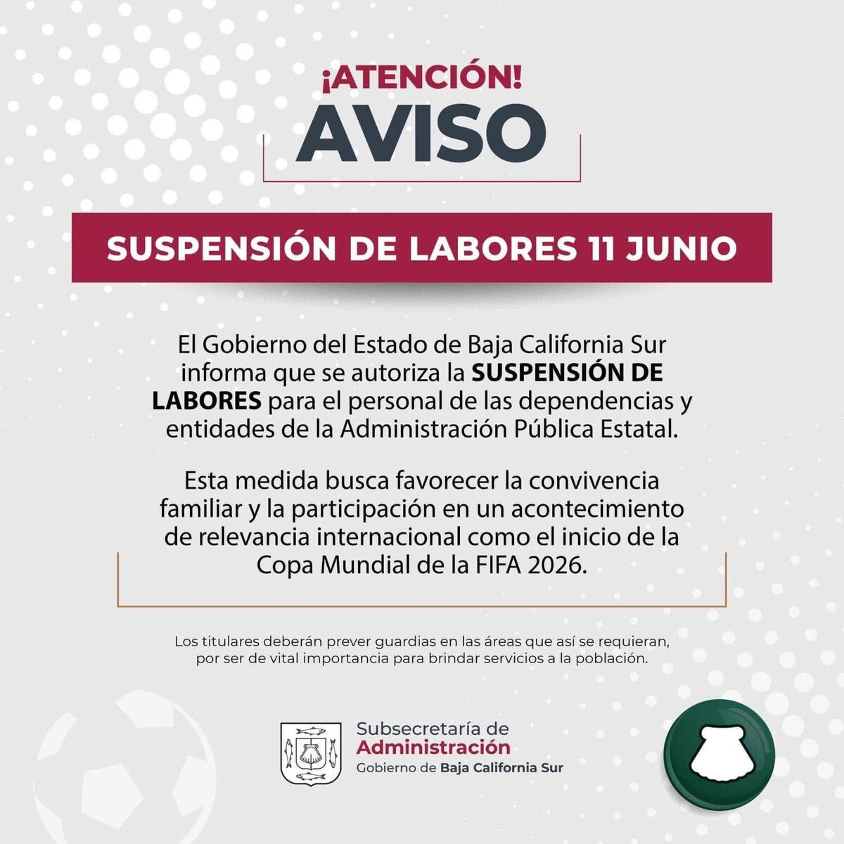 GOBIERNO DEL ESTADO CONFIRMA SUSPENSIÓN DE LABORES