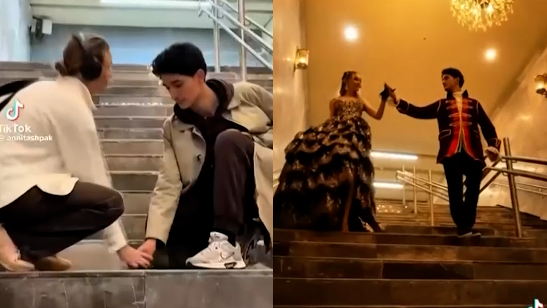 Una bailarina ucraniana y un joven mexicano se volvieron virales tras filmar una coreografía clásica bajo los candelabros de la estación Metro Hidalgo.