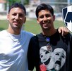 Lionel Vangioni y Maxi Meza en las instalaciones de El Barrial, este martes 9 de junio previo al viaje de pretemporada de Rayados.