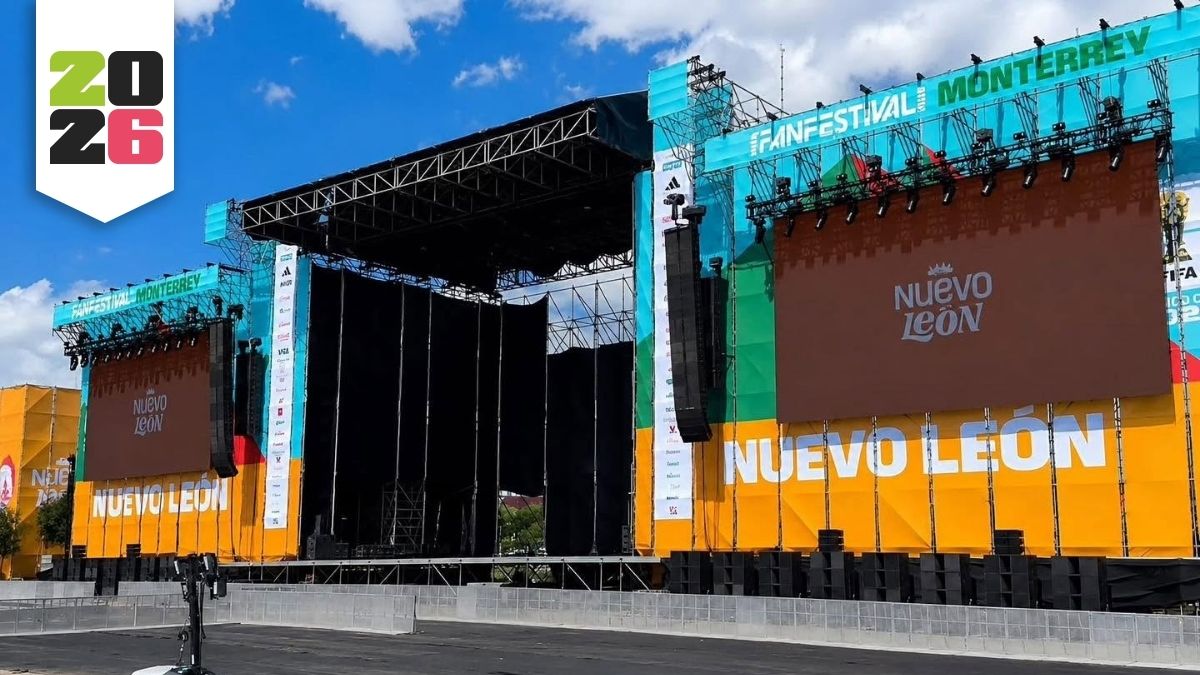 Con jornadas de 18 horas de trabajo, concluye el montaje del FIFA Fan Festival en Parque Fundidora. Conoce los escenarios para partidos y conciertos.
