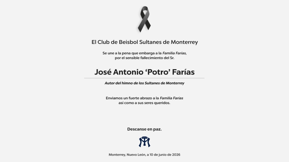 José Antonio “Potro” Farías, autor del Himno de los Sultanes de Monterrey, falleció a los 69 años de edad.