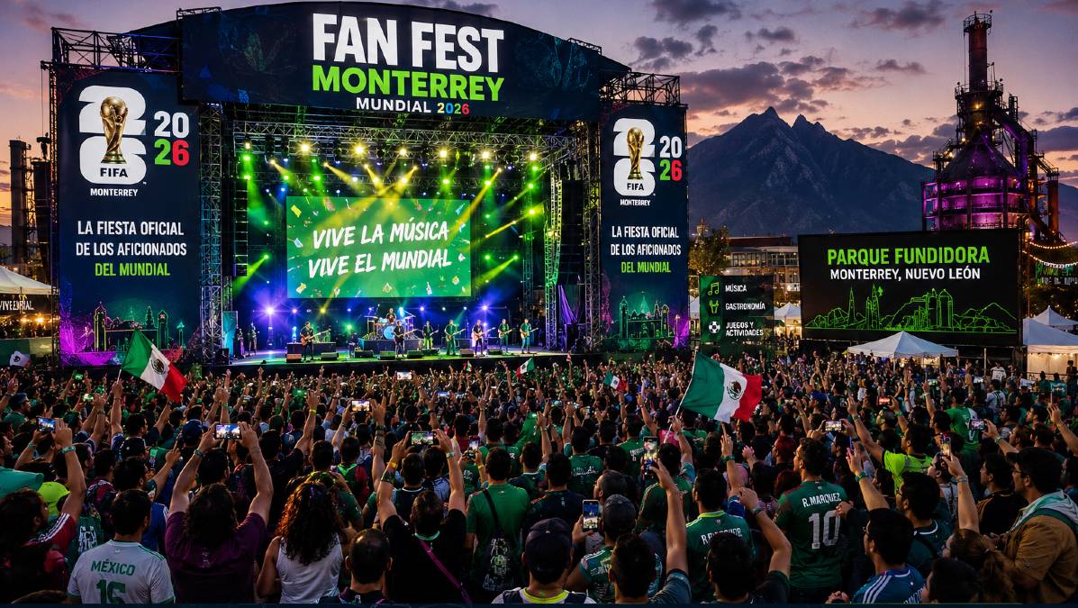 Escenario del Fan Fest en Monterrey.
