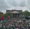 Afición mexicana en el Fan Fest instalada en el centro de Guadalajara por el Mundial 2026