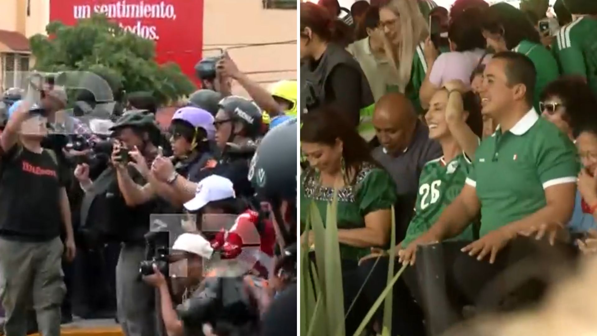 Gol de Julián Quiñones abre el Mundial 2026 para México, mientras colectivos de desaparecidos se enfrentan a policía en Calzada de Tlalpan.