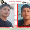 Dos hermanos adolescentes, Felipe Magdiel (17 años) y Juan Pablo Guzmán De la Paz (15 años), se encuentran desaparecidos desde el pasado martes 9 de junio.