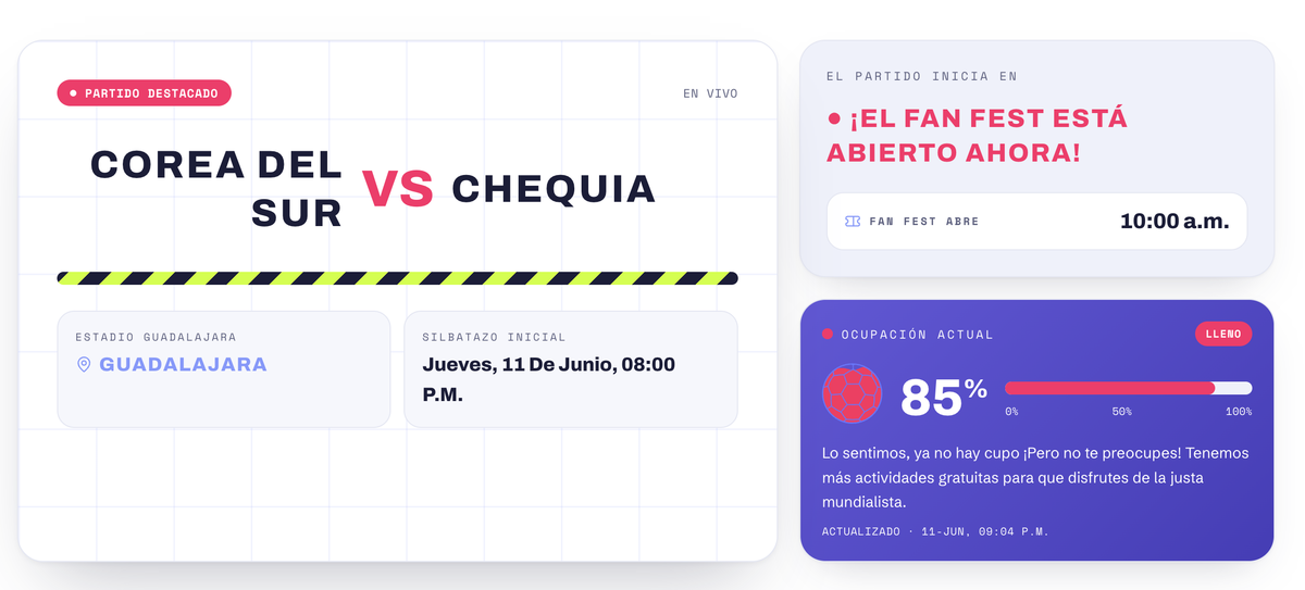 Medidor de afluencia en el Fan Fest Guadalajara