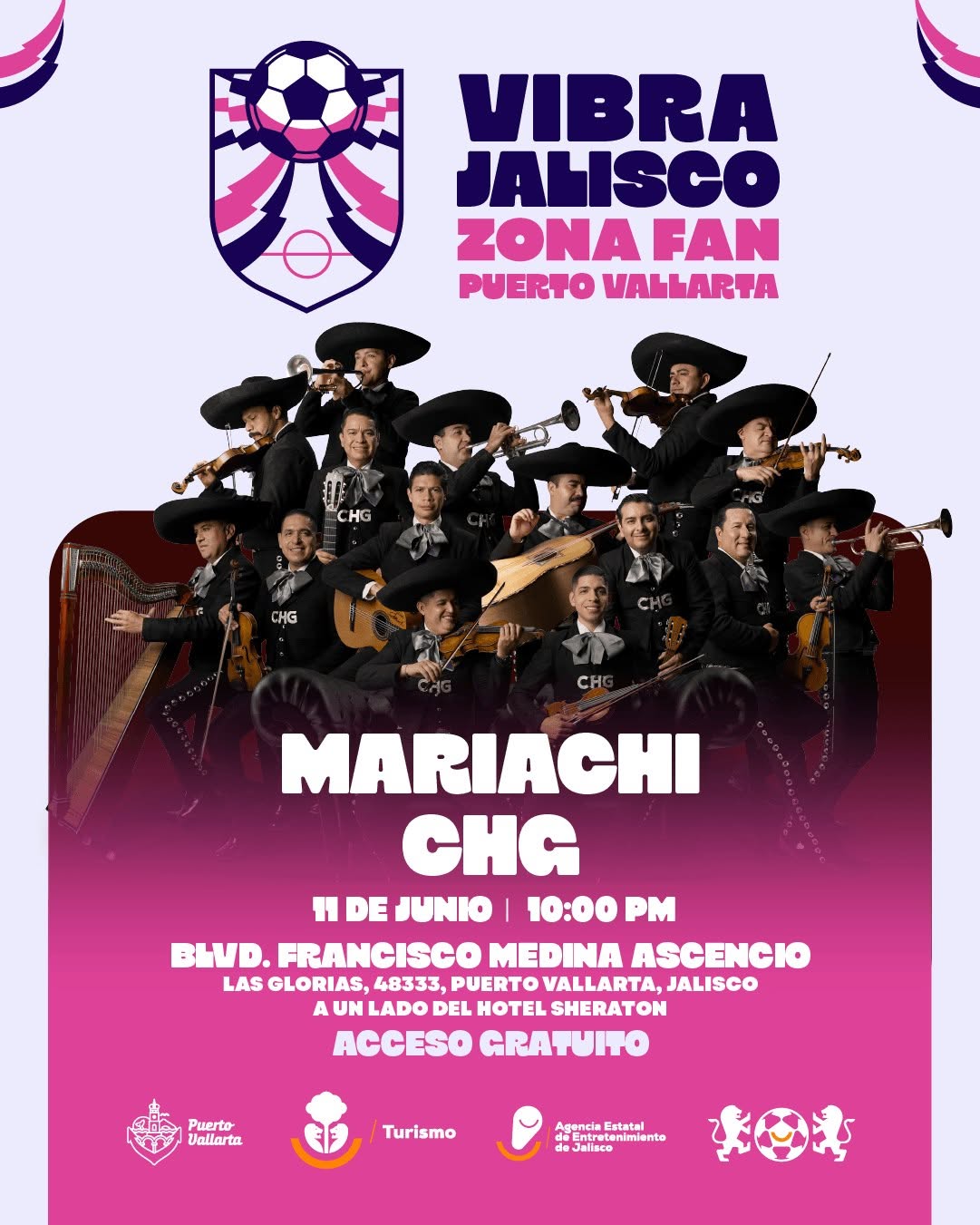 Mariachi CHG en Fan Zone de Puerto Vallarta por el Mundial 2026
