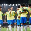 Jugadores de la Selección de Brasil celebrando un gol.