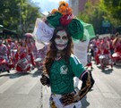 Catrina durante el Gran Desfile Mundialista