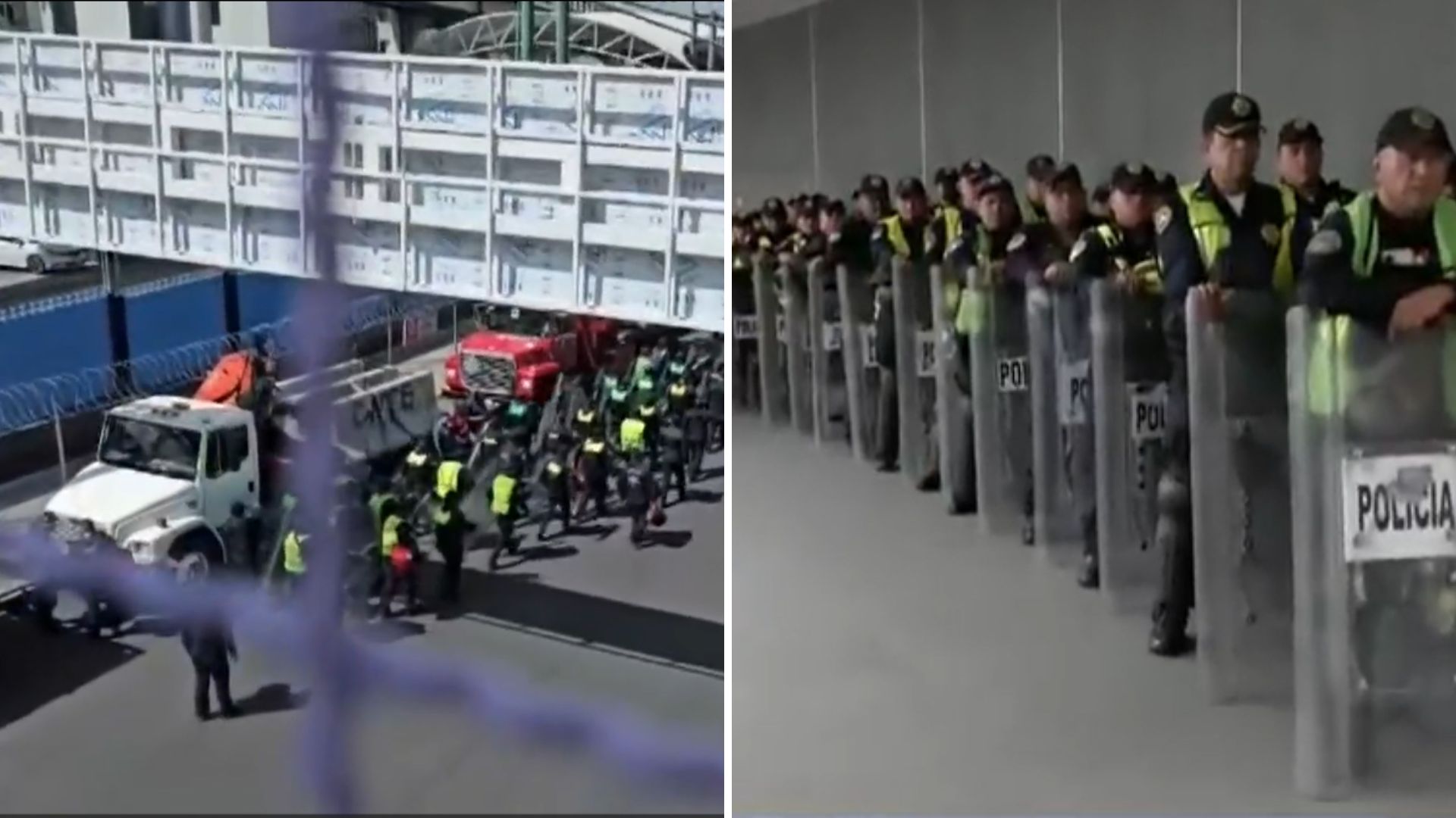 Aeropuerto Internacional CdMx funciona con normalidad. Policías desplegados desde las 10 am ante posible llegada de maestros CNTE.