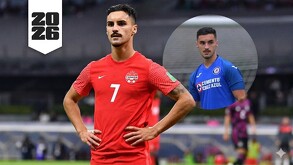 Stephen Eustáquio portando los colores de la Selección de Canadá.