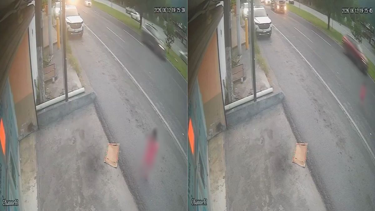 niña estuvo a punto de ser atropellada