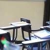 Salón de clases sin alumno ante la suspensión de las actividades.