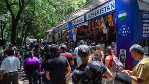 Asistentes a la Aldea Global en Chapultepec