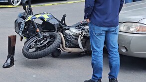 Motocicleta accidentada