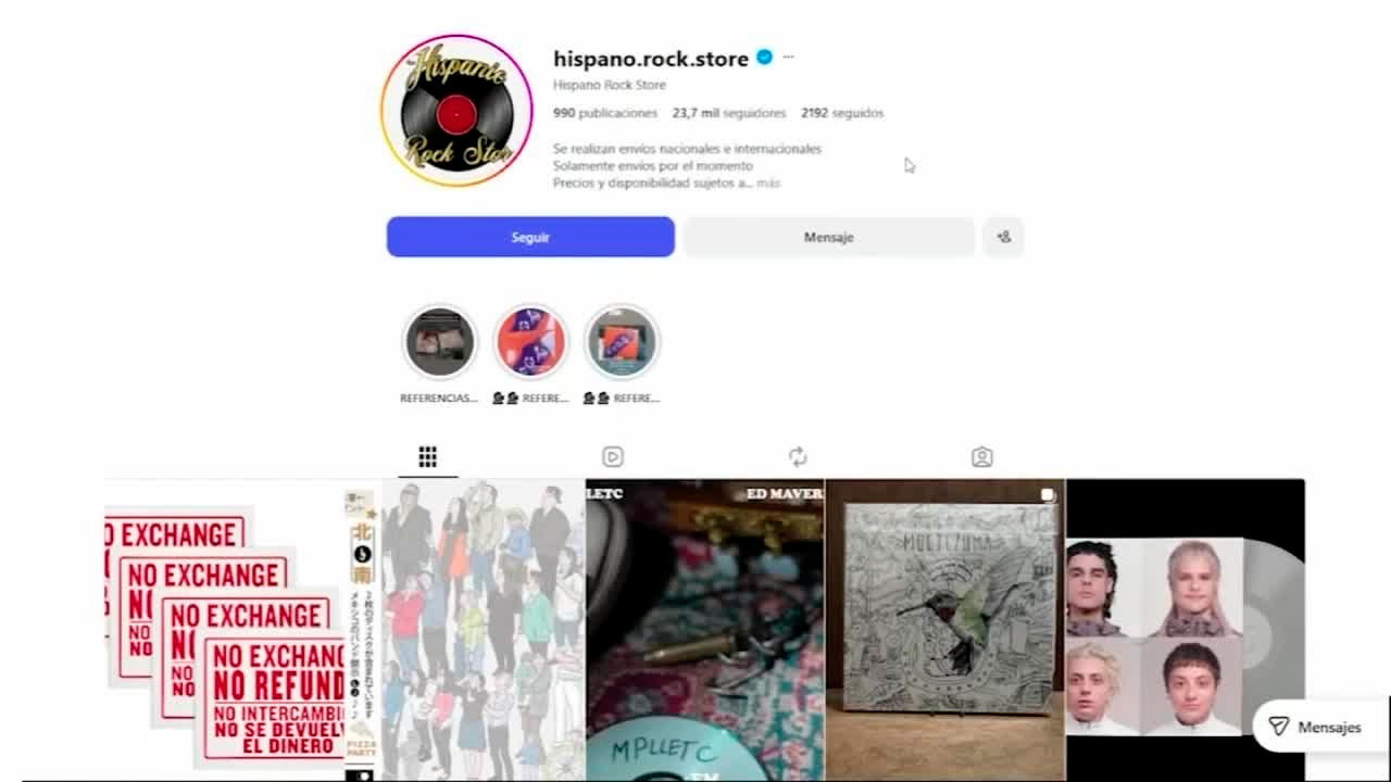 Víctimas denunciaron una presunta estafa operada desde Instagram mediante la cuenta Hispano Rock Store, donde ofrecían discos de vinilo a bajo costo.