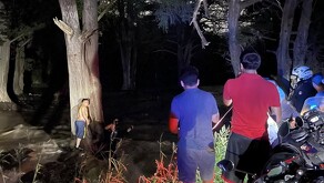 Rescate de familia en río La Silla en Guadalupe.