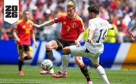 Jugadores de Bélgica y Egipto durante su enfrentamiento en el Mundial 2026.
